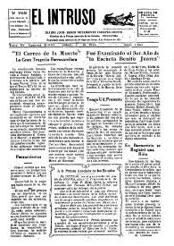 Portada:El intruso. Diario Joco-serio netamente independiente. Tomo XV, núm. 1463, sábado 5 de junio de 1926