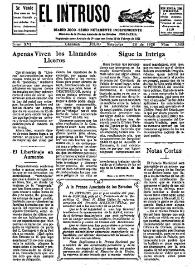 Portada:El intruso. Diario Joco-serio netamente independiente. Tomo XVI, núm. 1508, miércoles 28 de julio de 1926