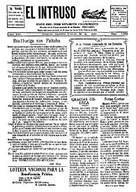 Portada:El intruso. Diario Joco-serio netamente independiente. Tomo XVI, núm. 1528, viernes 20 de agosto de 1926