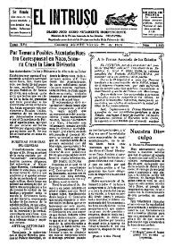 Portada:El intruso. Diario Joco-serio netamente independiente. Tomo XVI, núm. 1534, viernes 27 de agosto de 1926