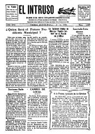 Portada:El intruso. Diario Joco-serio netamente independiente. Tomo XVI, núm. 1537, martes 31 de agosto de 1926