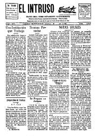 Portada:El intruso. Diario Joco-serio netamente independiente. Tomo XVI, núm. 1545, jueves 9 de septiembre de 1926