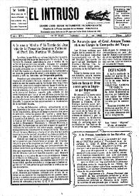 Portada:El intruso. Diario Joco-serio netamente independiente. Tomo XVI, núm. 1564, sábado 2 de octubre de 1926
