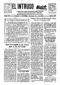 Portada:El intruso. Diario Joco-serio netamente independiente. Tomo XVI, núm. 1577, domingo 17 de octubre de 1926