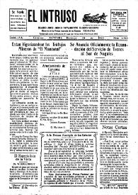 Portada:El intruso. Diario Joco-serio netamente independiente. Tomo XVI, núm. 1583, domingo 24 de octubre de 1926