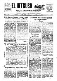 Portada:El intruso. Diario Joco-serio netamente independiente. Tomo XVI, núm. 1585, miércoles 27 de octubre de 1926