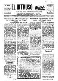 Portada:El intruso. Diario Joco-serio netamente independiente. Tomo XVI, núm. 1599, sábado 13 de noviembre de 1926