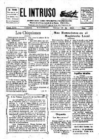 Portada:El intruso. Diario Joco-serio netamente independiente. Tomo XVII, núm. 1604, viernes 19 de noviembre de 1926
