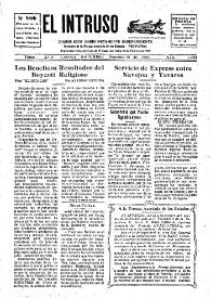 Portada:El intruso. Diario Joco-serio netamente independiente. Tomo XVII, núm. 1624, domingo 12 de diciembre de 1926
