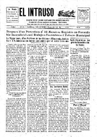 Portada:El intruso. Diario Joco-serio netamente independiente. Tomo XVII, núm. 1626, miércoles 15 de diciembre de 1926