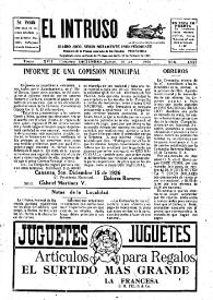 Portada:El intruso. Diario Joco-serio netamente independiente. Tomo XVII, núm. 1627, jueves 16 de diciembre de 1926