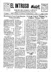 Portada:El intruso. Diario Joco-serio netamente independiente. Tomo XVII, núm. 1630, domingo 19 de diciembre de 1926