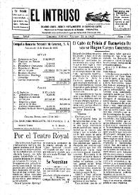 Portada:El intruso. Diario Joco-serio netamente independiente. Tomo XVII, núm. 1656, viernes 21 de enero de 1927