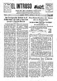 Portada:El intruso. Diario Joco-serio netamente independiente. Tomo XVII, núm. 1664, domingo 30 de enero de 1927