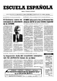 Portada:Escuela española. Año LIII, núm. 3128, 21 de enero de 1993