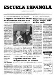 Portada:Escuela española. Año LIII, núm. 3131, 11 de febrero de 1993