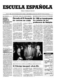 Portada:Escuela española. Año LIII, núm. 3146, 27 de mayo de 1993