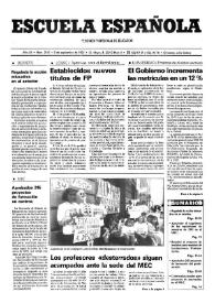 Portada:Escuela española. Año LIII, núm. 3156, 9 de septiembre de 1993