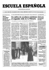 Portada:Escuela española. Año LIII, núm. 3157, 16 de septiembre de 1993