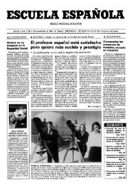 Portada:Escuela española. Año LIII, núm. 3166, 16 de noviembre de 1993
