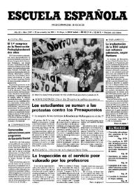 Portada:Escuela española. Año LIII, núm. 3167, 25 de noviembre de 1993