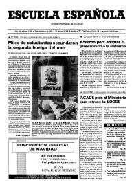 Portada:Escuela española. Año LIII, núm. 3168, 2 de diciembre de 1993
