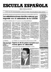 Portada:Escuela española. Año LIII, núm. 3170, 16 de diciembre de 1993