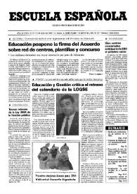 Portada:Escuela española. Año LIV, núm. 3172, 6 de enero de 1994