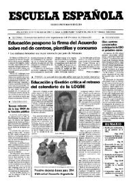 Escuela española. Año LIV, núm. 3172, 6 de enero de 1994