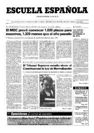 Escuela española. Año LIV, núm. 3176, 3 de febrero de 1994