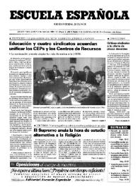 Portada:Escuela española. Año LIV, núm. 3180, 3 de marzo de 1994