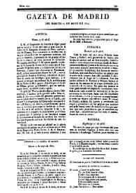 Gazeta de Madrid. 1810. Núm. 142, 22 de mayo de 1810 | Biblioteca Virtual Miguel de Cervantes