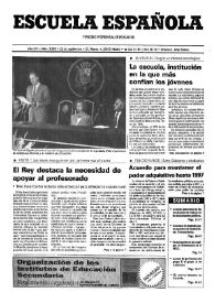 Portada:Escuela española. Año LIV, núm. 3203, 22 de septiembre de 1994