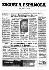 Portada:Escuela española. Año LIV, núm. 3213, 1 de diciembre de 1994