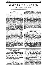 Portada:Gazeta de Madrid. 1810. Núm. 214, 2 de agosto de 1810