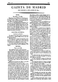 Portada:Gazeta de Madrid. 1810. Núm. 238, 26 de agosto de 1810