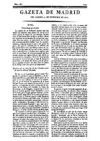 Portada:Gazeta de Madrid. 1810. Núm. 265, 22 de septiembre de 1810