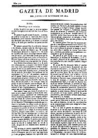 Portada:Gazeta de Madrid. 1810. Núm. 312, 8 de noviembre de 1810