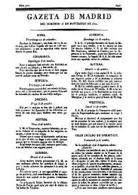 Portada:Gazeta de Madrid. 1810. Núm. 322, 18 de noviembre de 1810