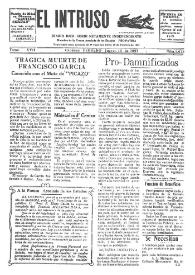 Portada:El intruso. Diario Joco-serio netamente independiente. Tomo XVII, núm. 1673, jueves 10 de febrero de 1927