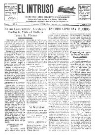 Portada:El intruso. Diario Joco-serio netamente independiente. Tomo XVII, núm. 1679, jueves 17 de febrero de 1927