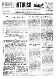 Portada:El intruso. Diario Joco-serio netamente independiente. Tomo XVII, núm. 1686, viernes 25 de febrero de 1927