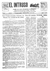 Portada:El intruso. Diario Joco-serio netamente independiente. Tomo XVIII, núm. 1720, miércoles 6 de abril de 1927