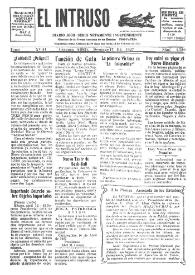 Portada:El intruso. Diario Joco-serio netamente independiente. Tomo XVIII, núm. 1730, domingo 17 de abril de 1927