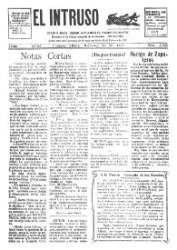 Portada:El intruso. Diario Joco-serio netamente independiente. Tomo XVIII, núm. 1732, miércoles 20 de abril de 1927