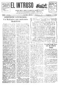 Portada:El intruso. Diario Joco-serio netamente independiente. Tomo XVIII, núm. 1745, miércoles 4 de mayo de 1927