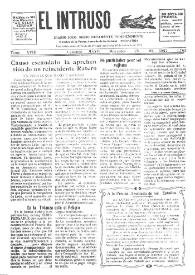 Portada:El intruso. Diario Joco-serio netamente independiente. Tomo XVIII, núm. 1762, miércoles 25 de mayo de 1927