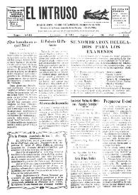 Portada:El intruso. Diario Joco-serio netamente independiente. Tomo XVIII, núm. 1769, jueves 2 de junio de 1927