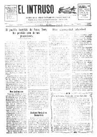 Portada:El intruso. Diario Joco-serio netamente independiente. Tomo XVIII, núm. 1771, sábado 4 de junio de 1927