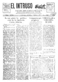 Portada:El intruso. Diario Joco-serio netamente independiente. Tomo XVIII, núm. 1777, sábado 11 de junio de 1927